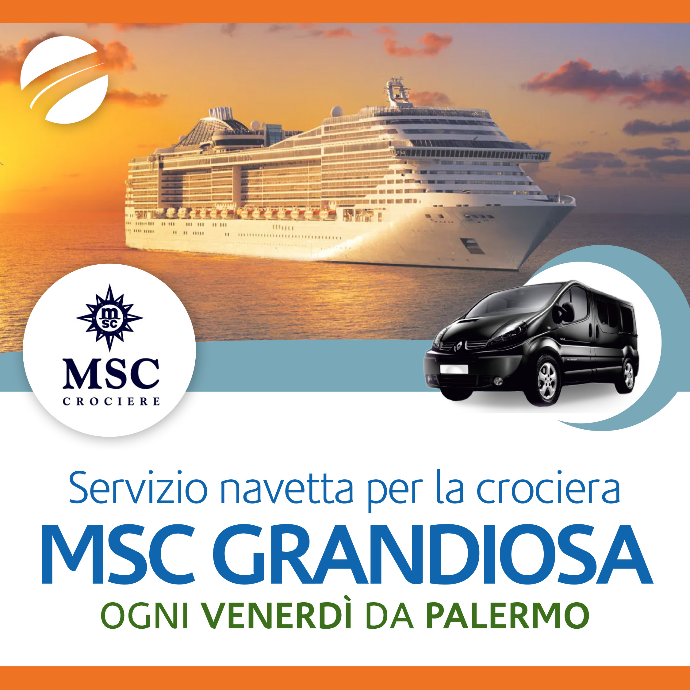 MSC GRANDIOSA - Servizio Navetta per porto di Palermo