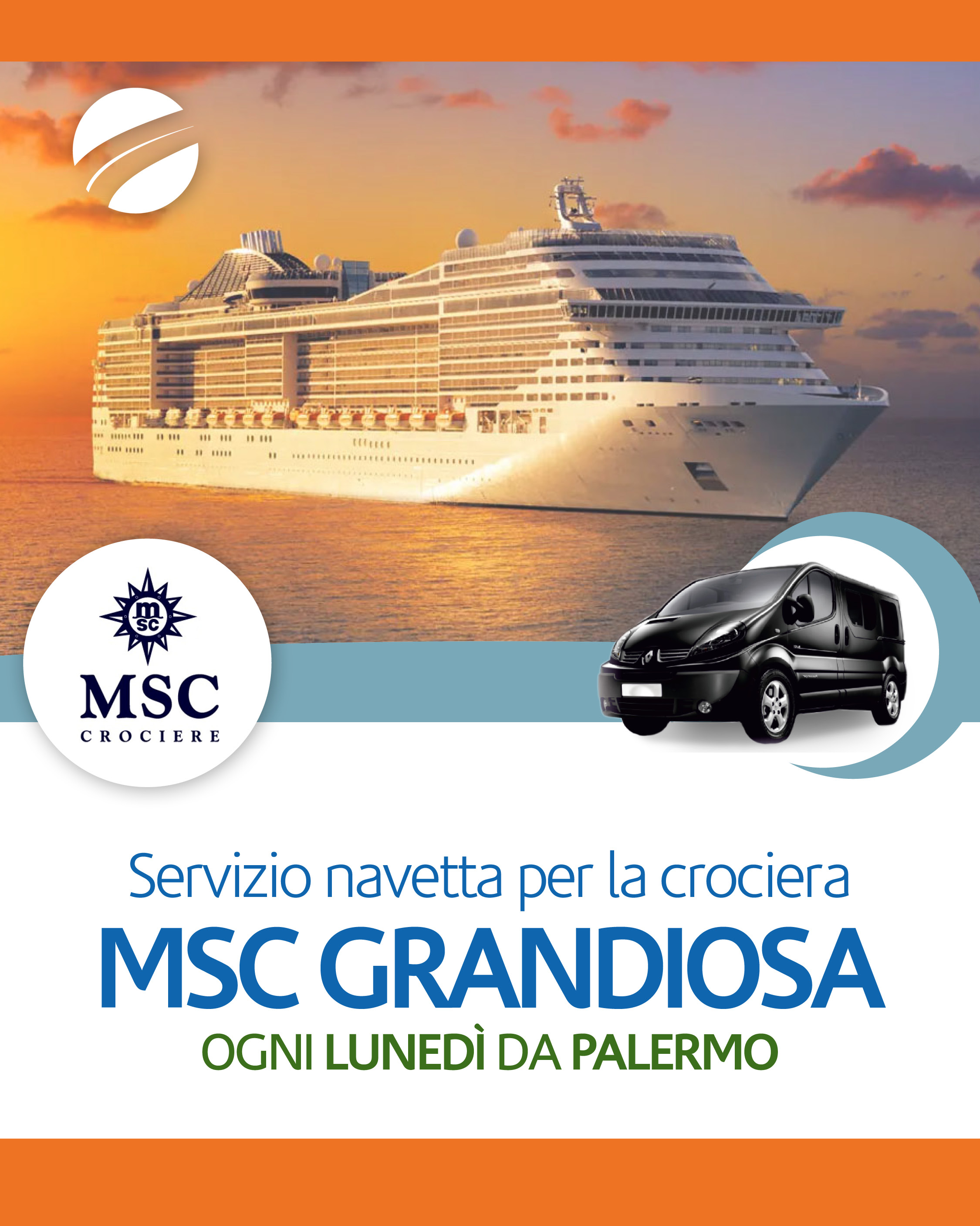 MSC GRANDIOSA - Servizio Navetta per porto di Palermo