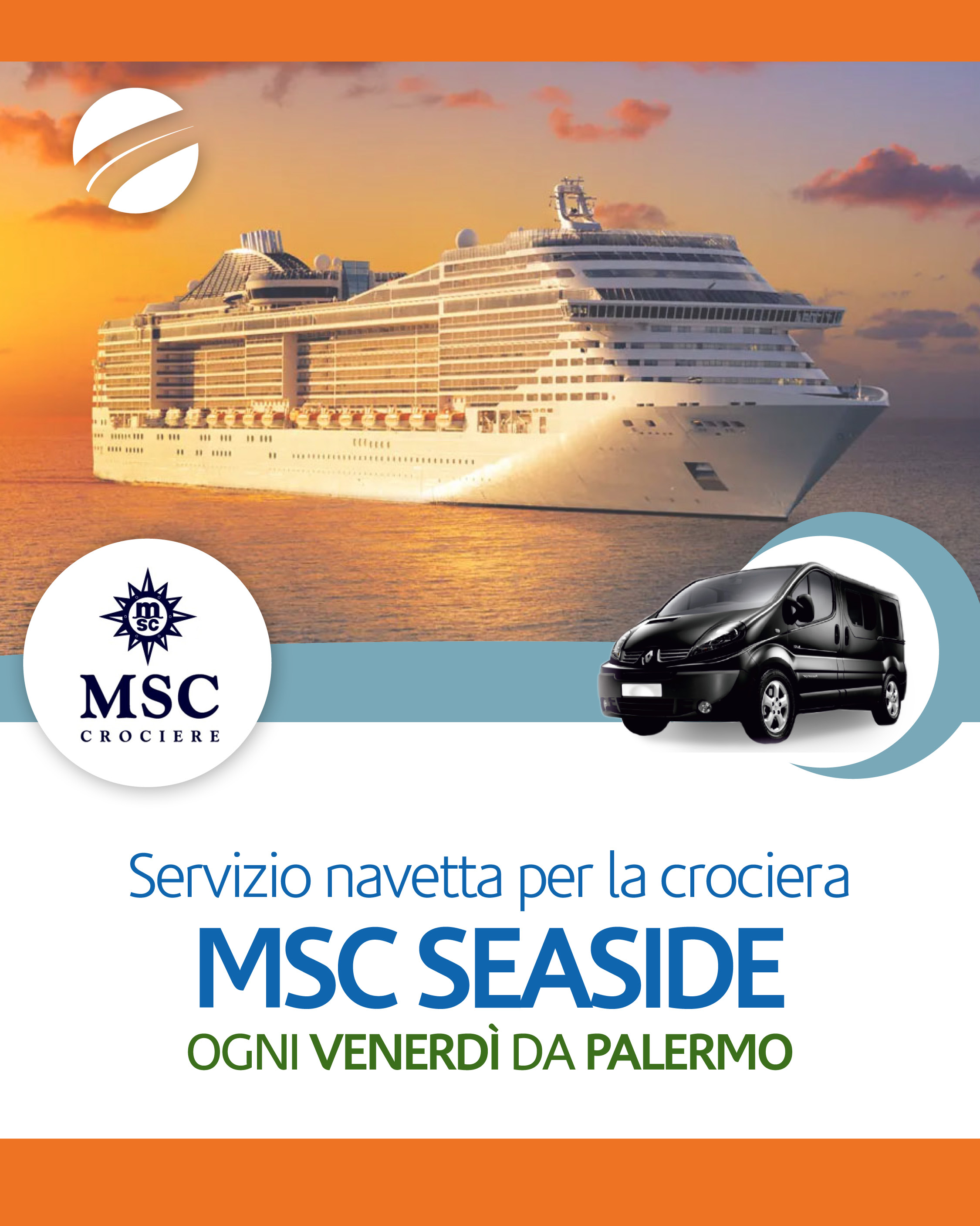 MSC SEASIDE - Servizio Navetta per porto di Palermo