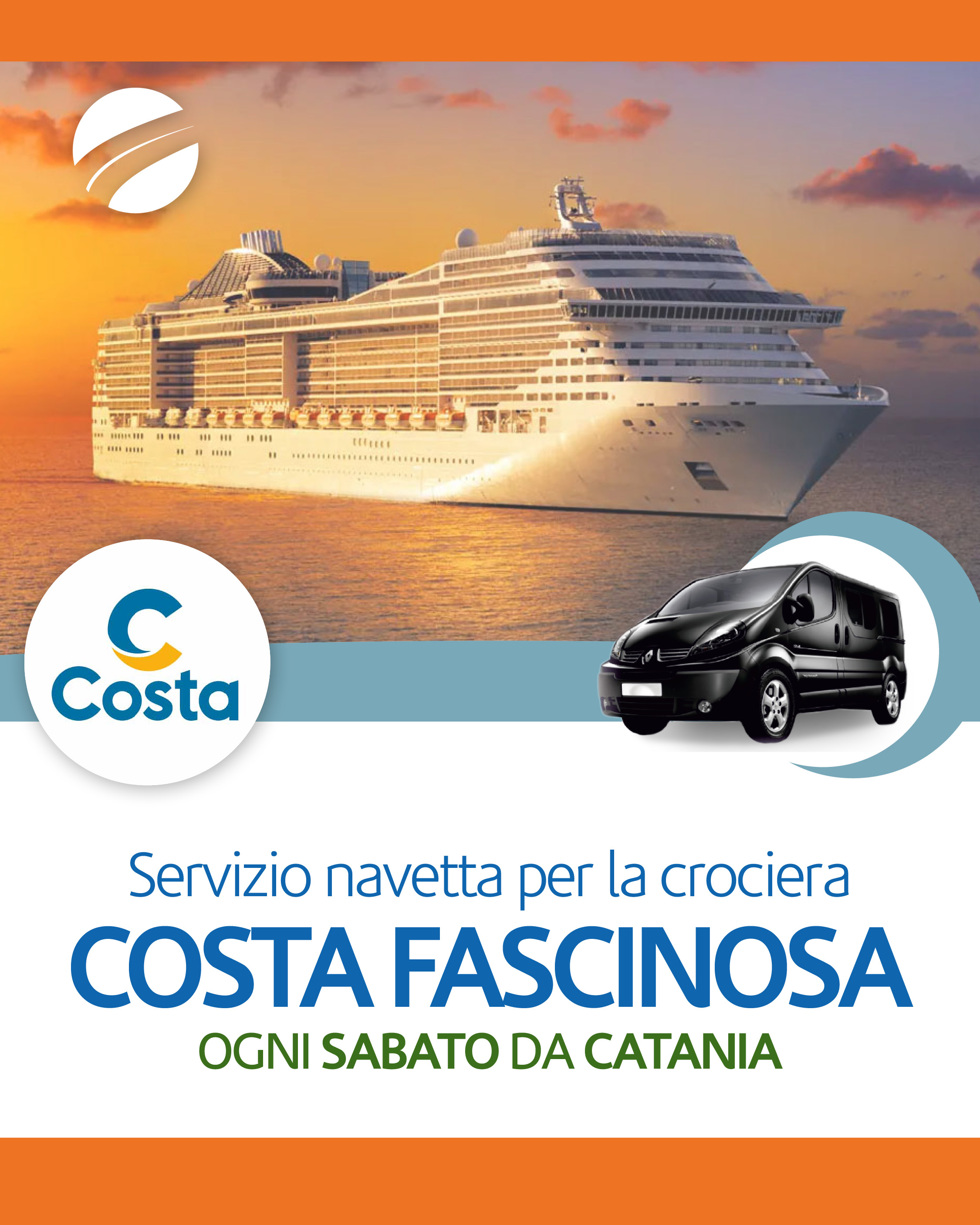COSTA FASCINOSA - Servizio Navetta per porto di Catania