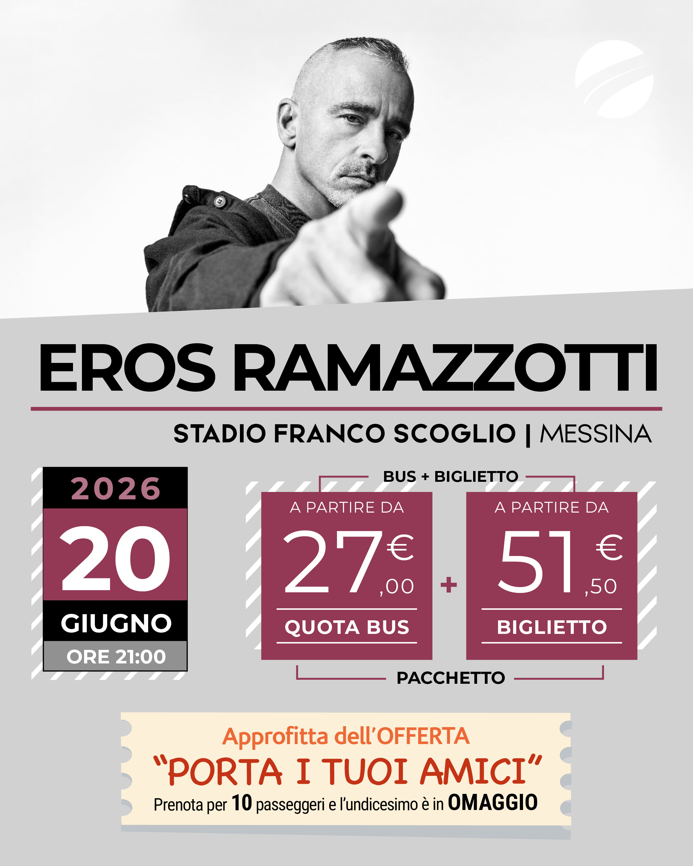 EROS RAMAZZOTTI - MESSINA - 20 giugno 2026