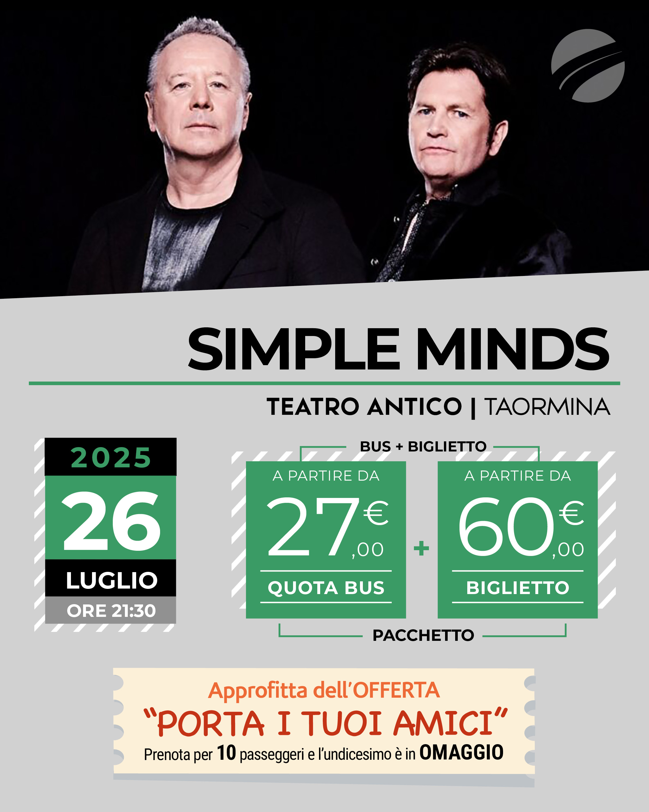 SIMPLE MINDS - TAORMINA - 26 LUGLIO 2025