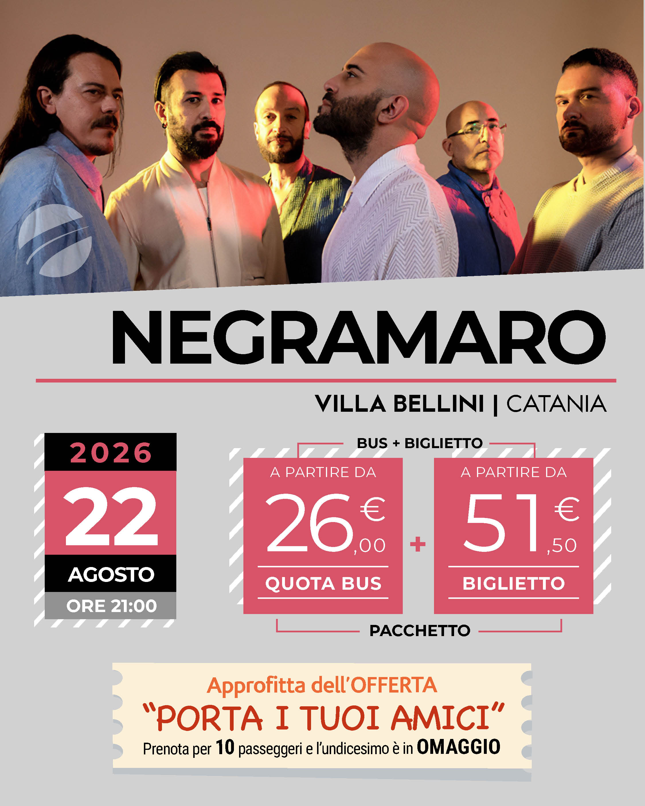 NEGRAMARO - CATANIA - 22 AGOSTO 2026