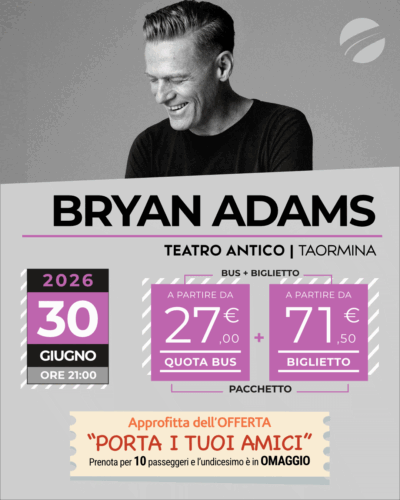 BRYAN ADAMS - TAORMINA - 30 GIUGNO 2026