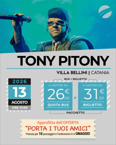 TONY PITONY - CATANIA - 13 AGOSTO 2026