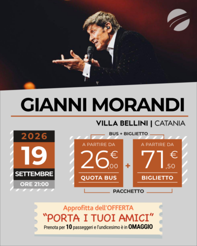 GIANNI MORANDI - CATANIA - 19 SETTEMBRE 2026